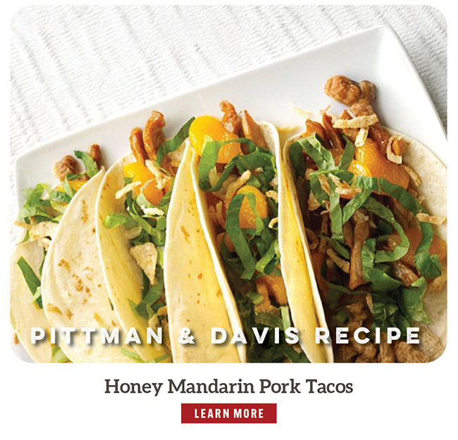 Honey Mandarin Pork Tacos