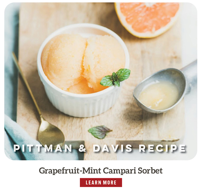 Grapefruit-Mint Campari Sorbet Recipe