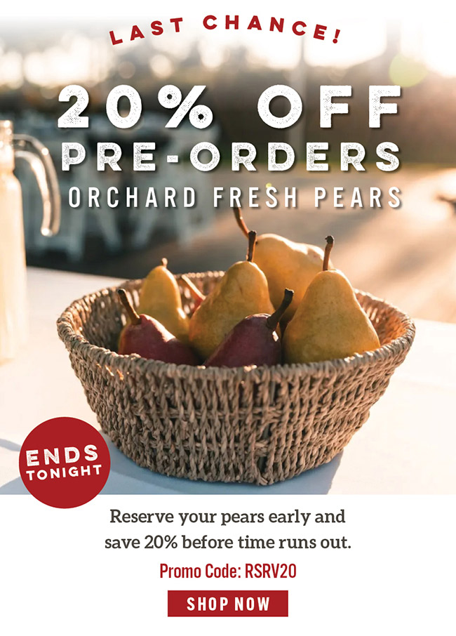 20% Off Pears