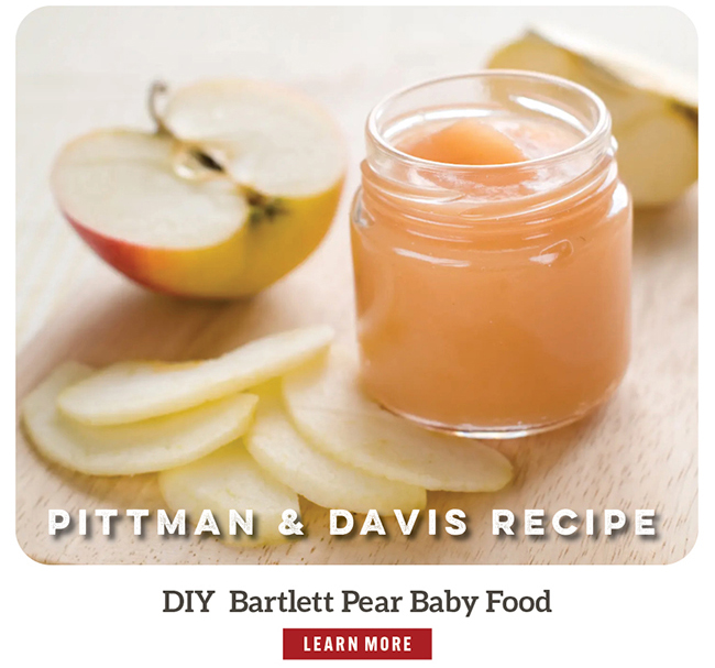 DIY Pittman & Davis Bartlett Pear Baby Food