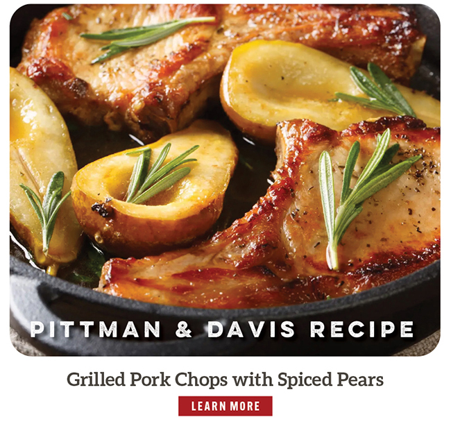 Grilled Pork Chops with Spiced Pears Recipe